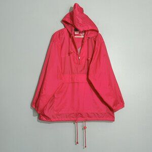 Vintage Outer Gear Windbreaker Hoodie Jacket Men Size L Zip Pocket Outdoor Cinch